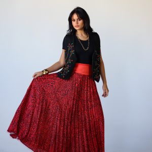 Maison BabaCar  Double Cloch Pleated Skirt